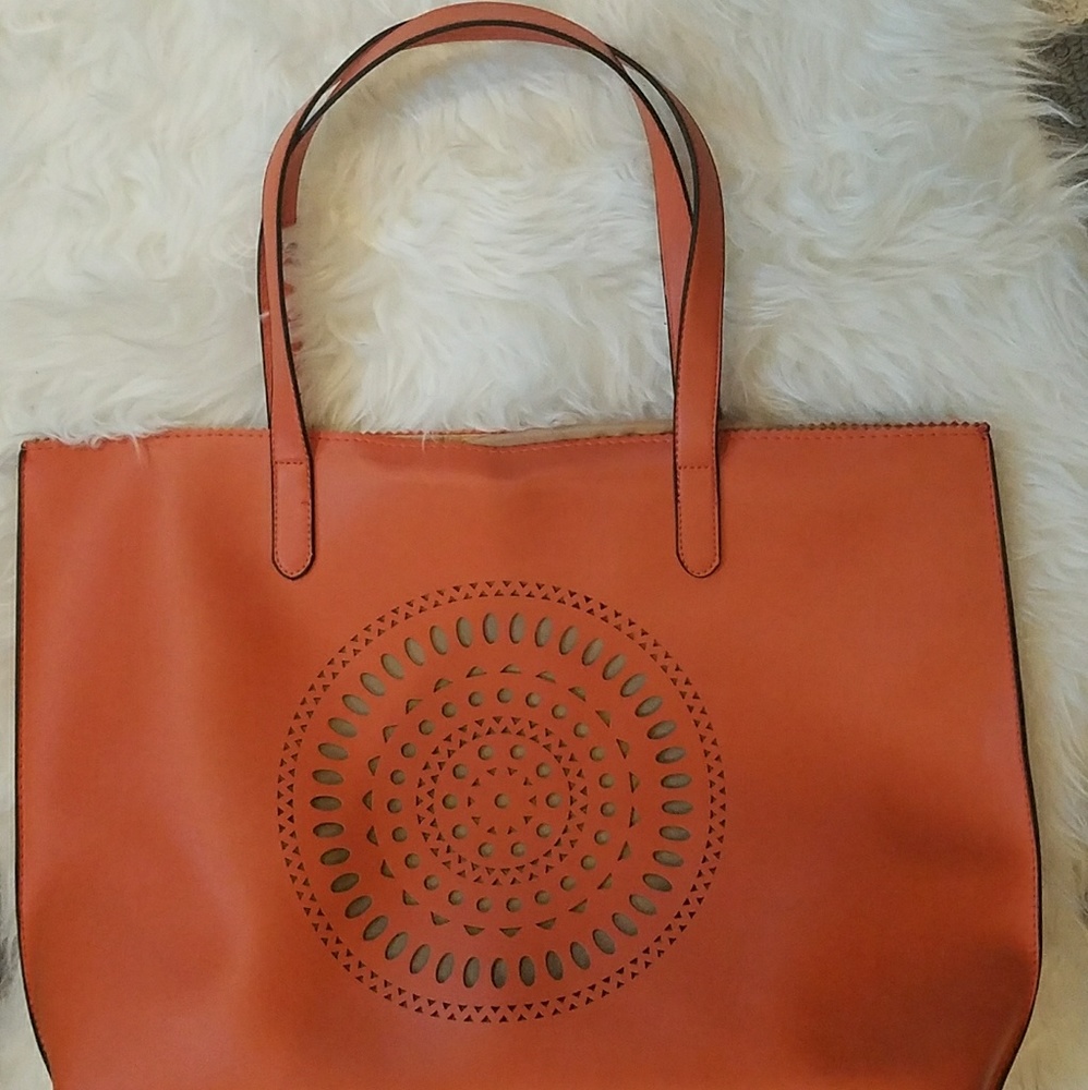 Neiman Marcus fake leather tote bag